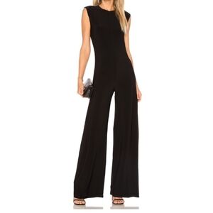 Norma Kamali Women's Sleeveless Wide leg Jumpsuit Size L Formal